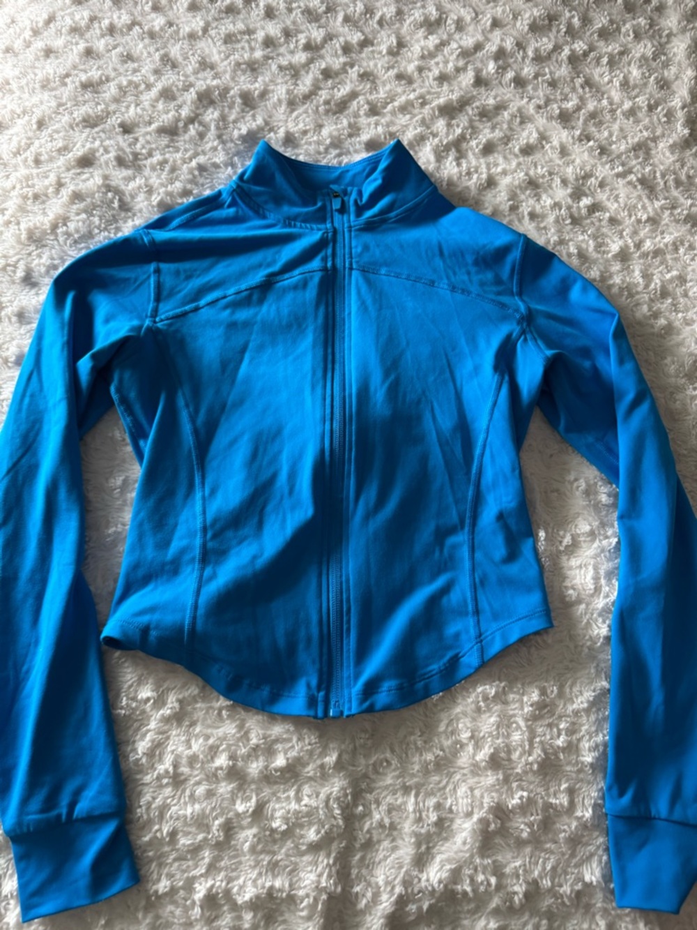 Bright Blue Zip-Up Athletic Jacket